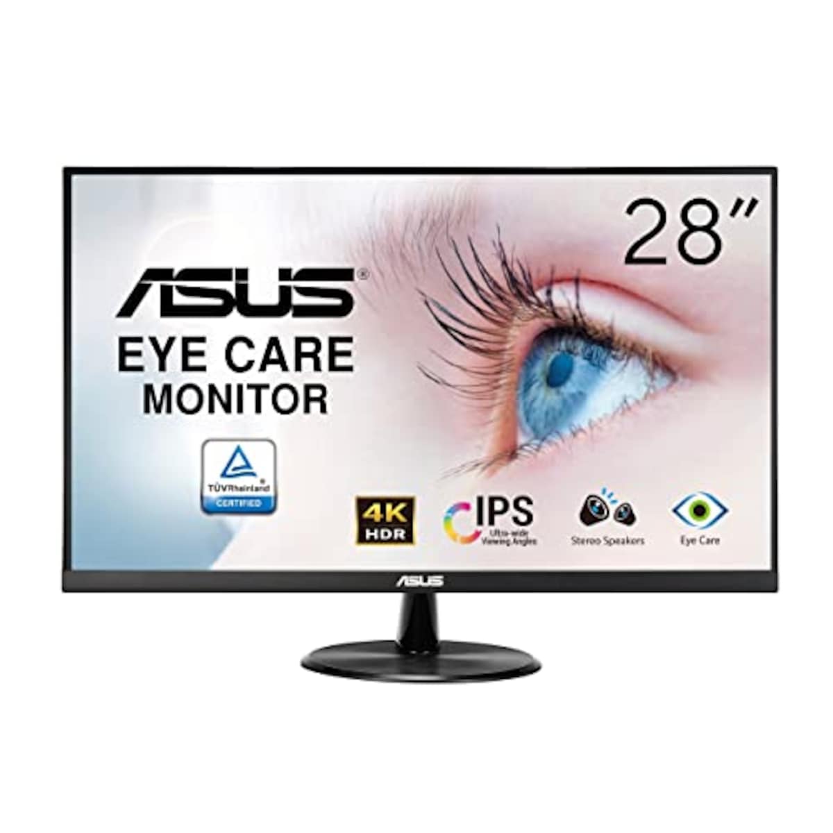 ASUS 4K モニター Eye Care VP289Q 28インチ / IPS / 90% DCI-P3 / HDR-10 / DP, HDMI/ブルーライト軽減/フリッカフリー/VESA対応/国内正規品
