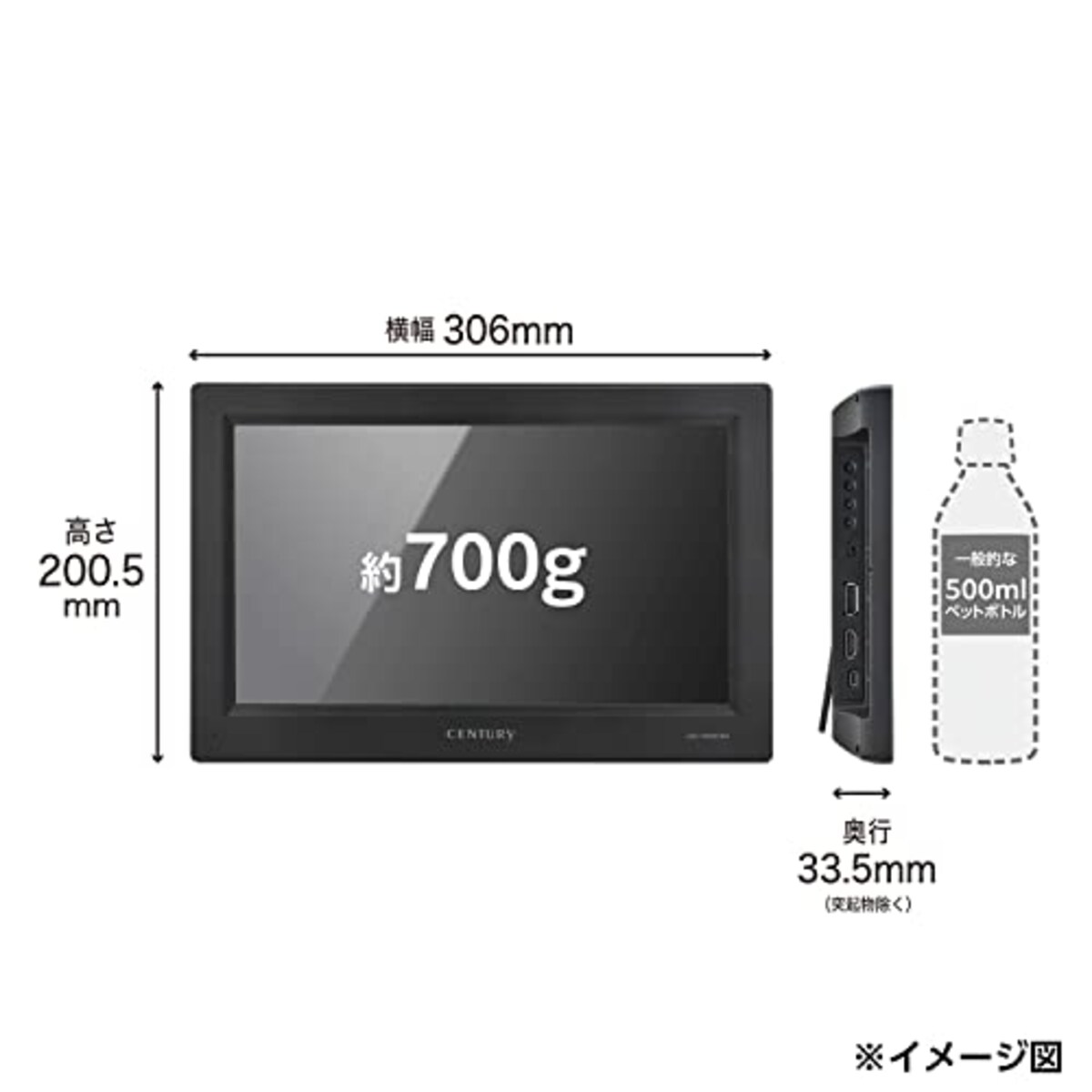  センチュリー HDMI/DisplayPort 入力対応11.6インチ plus one Full HDモニター LCD-11600FHD4_FP画像5 