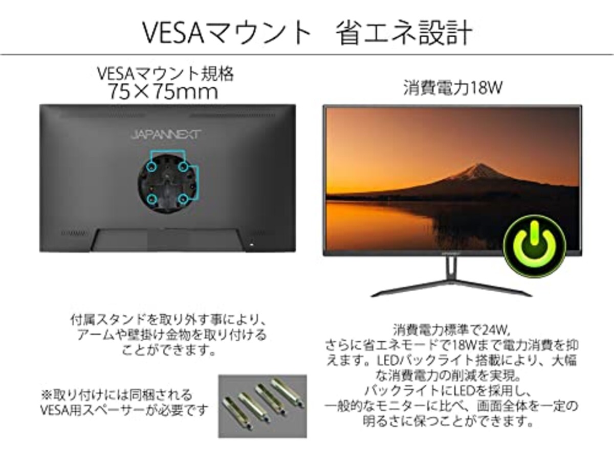  【Amazon.co.jp限定】JAPANNEXT 28型 IPS 4K USB-C給電対応液晶モニター JN-I28UR-C65W HDR対応 HDMI DP sRGB100%画像4 