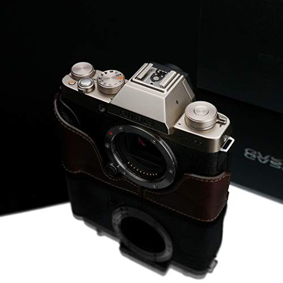  GARIZ FUJIFILM X-T100用 本革カメラケース XS-CHXT100BRN ブラウン画像4 