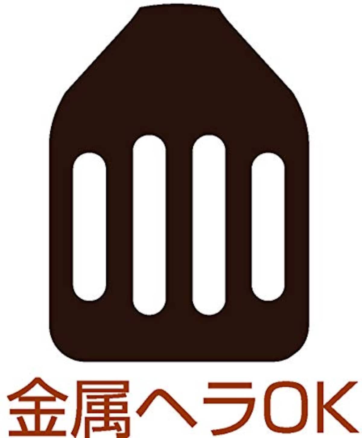  グローバルライフ 軽量 玉子焼き器 ダイヤモンドコート IH・ガス火兼用 本体ブラック ハンドル木目調 約13×18cm 金属ヘラ OK こびりつきにくい フッ素樹脂加工画像8 