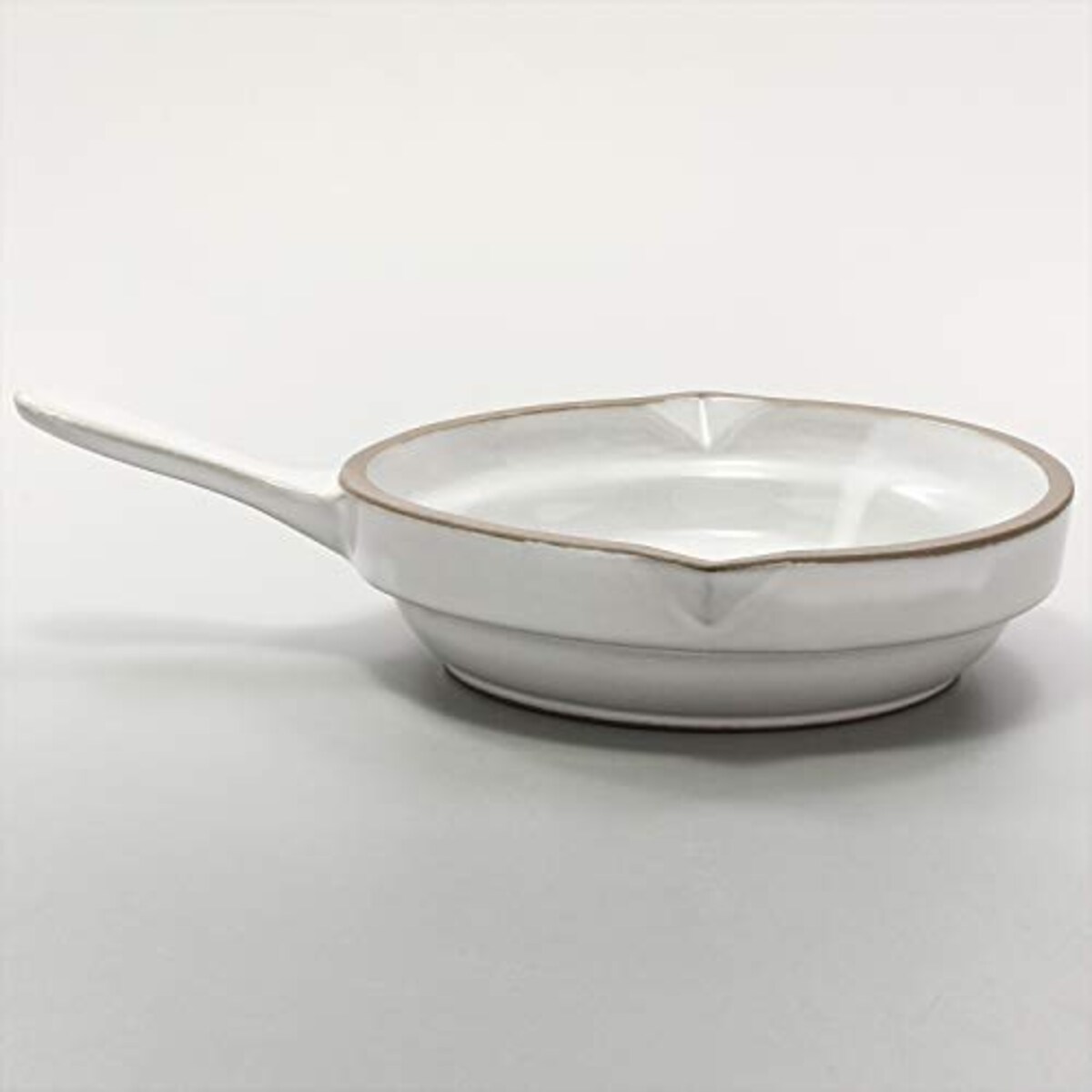  美濃焼 耐熱陶器 取っ手付き プレート 皿 トリコロール ホワイト 幅約14cm×高さ5cm 電子レンジ オーブン対応 日本製 509-11画像2 