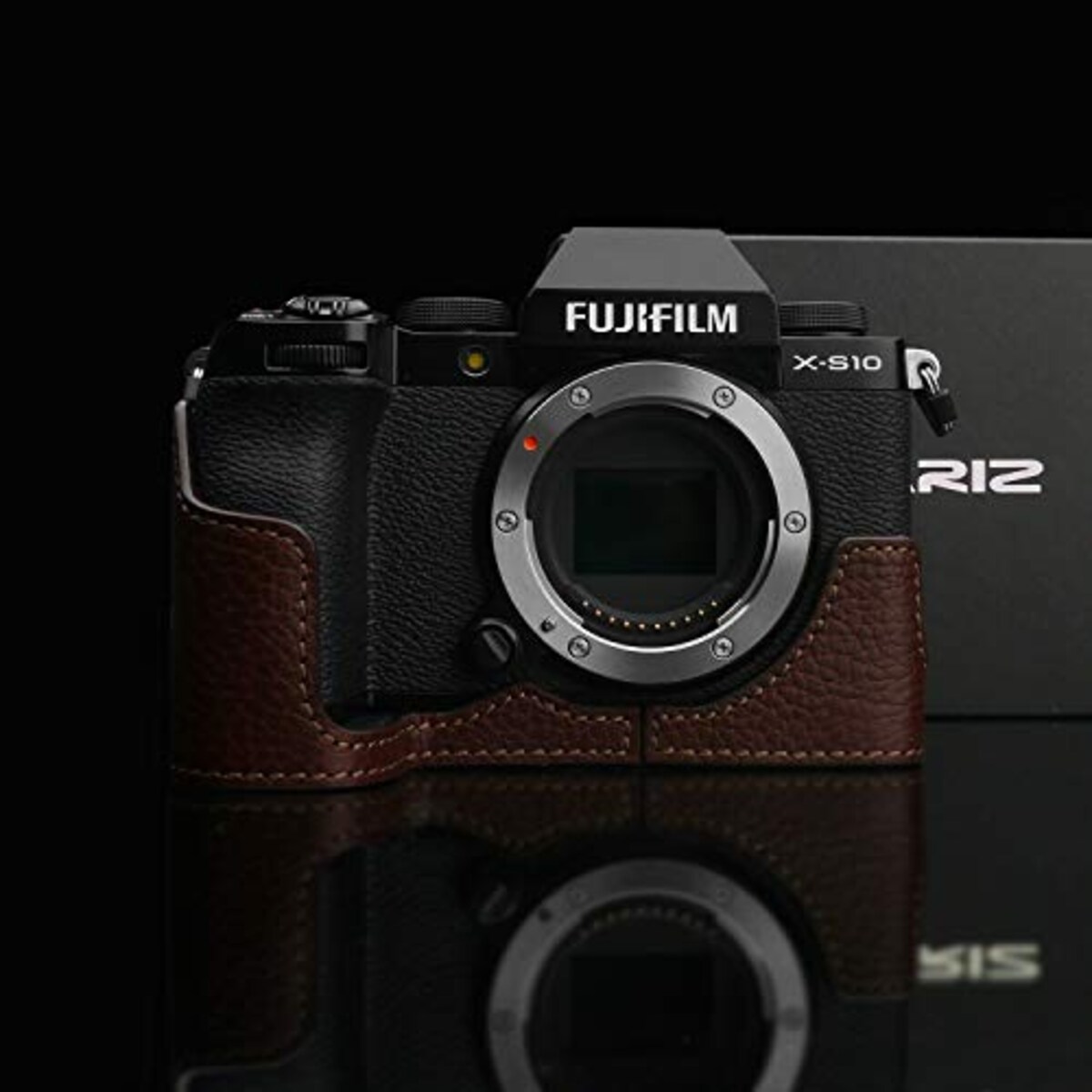  GARIZ FUJIFILM X-S10用 本革カメラケース XS-CHXS10BR ブラウン画像3 