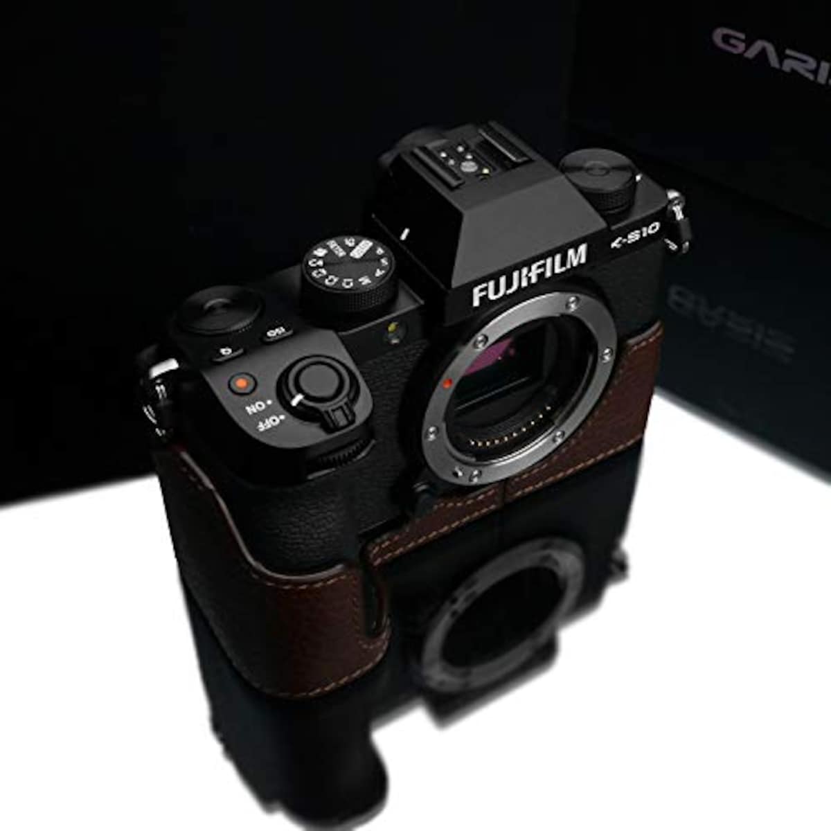  GARIZ FUJIFILM X-S10用 本革カメラケース XS-CHXS10BR ブラウン画像4 