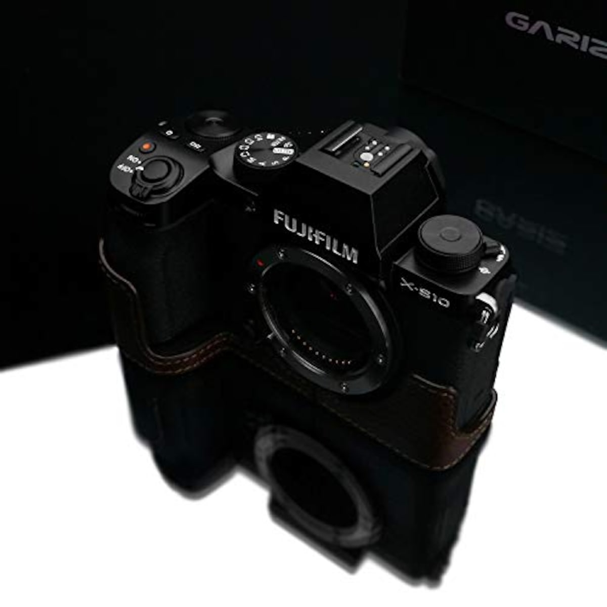  GARIZ FUJIFILM X-S10用 本革カメラケース XS-CHXS10BR ブラウン画像5 