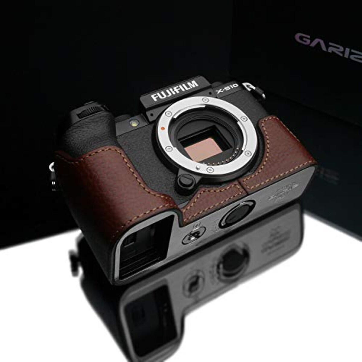  GARIZ FUJIFILM X-S10用 本革カメラケース XS-CHXS10BR ブラウン画像6 
