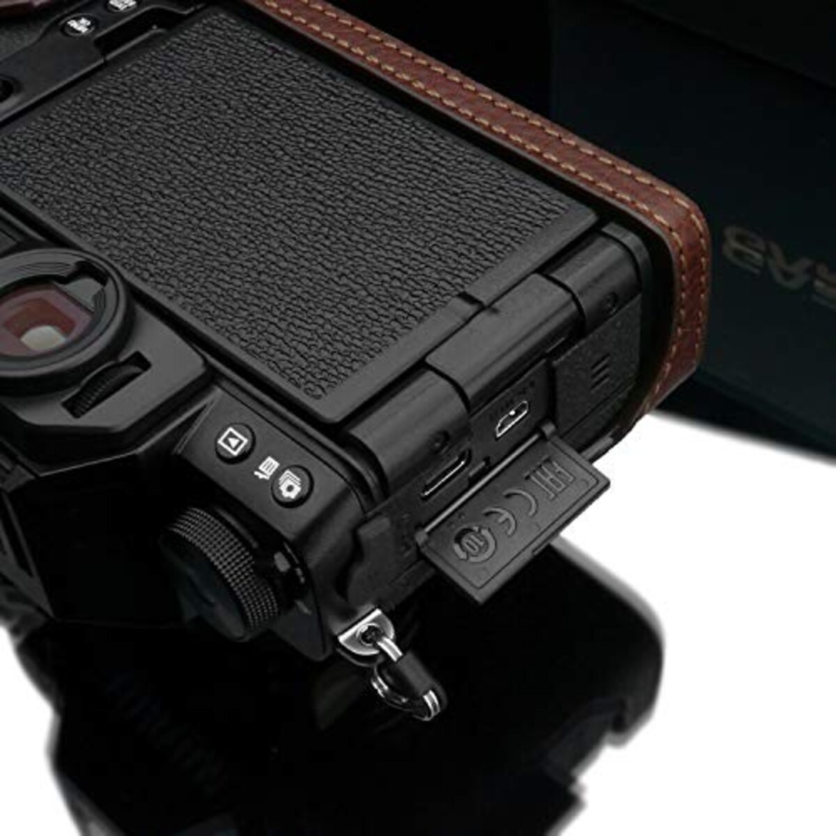  GARIZ FUJIFILM X-S10用 本革カメラケース XS-CHXS10BR ブラウン画像13 