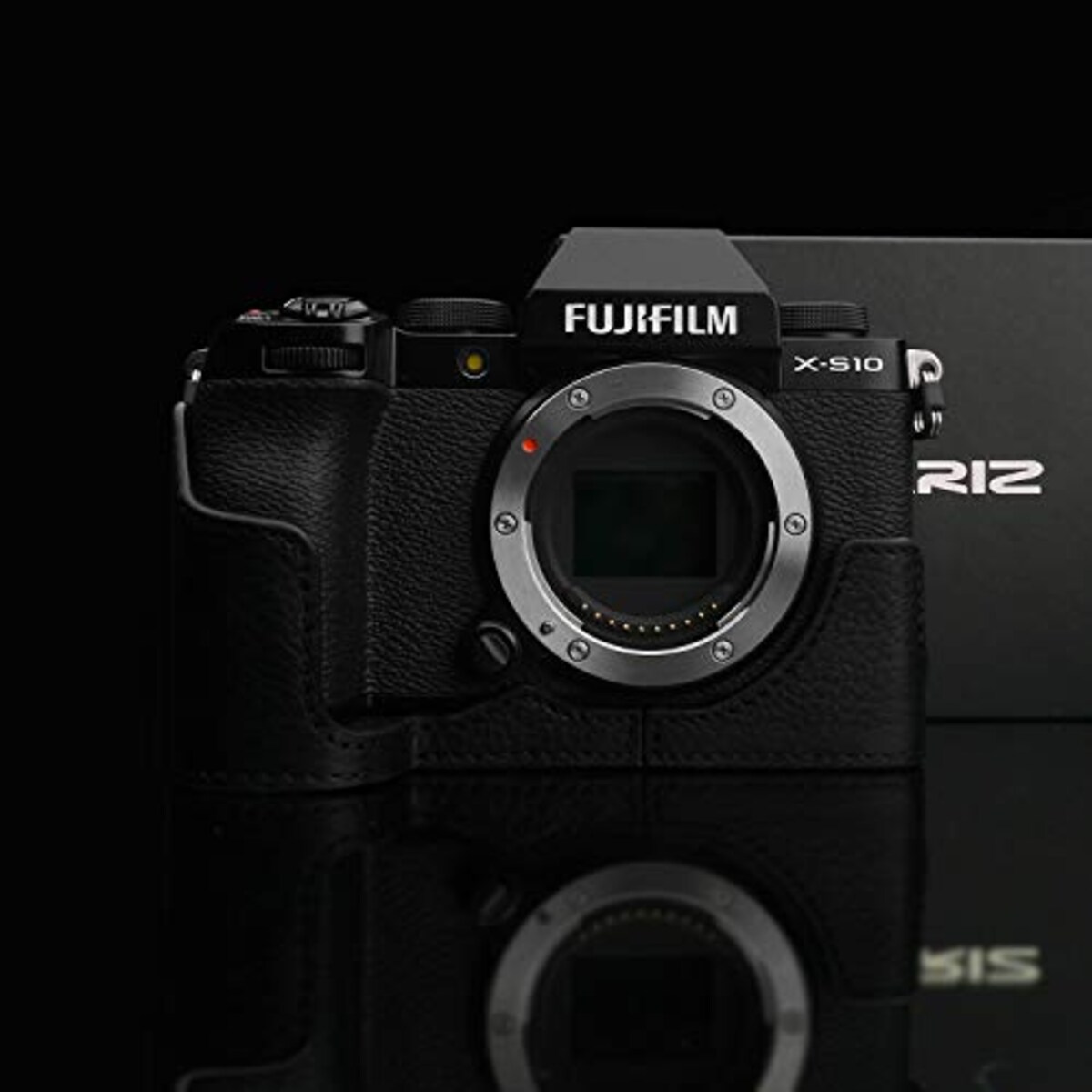  GARIZ FUJIFILM X-S10用 本革カメラケース XS-CHXS10BK ブラック画像3 