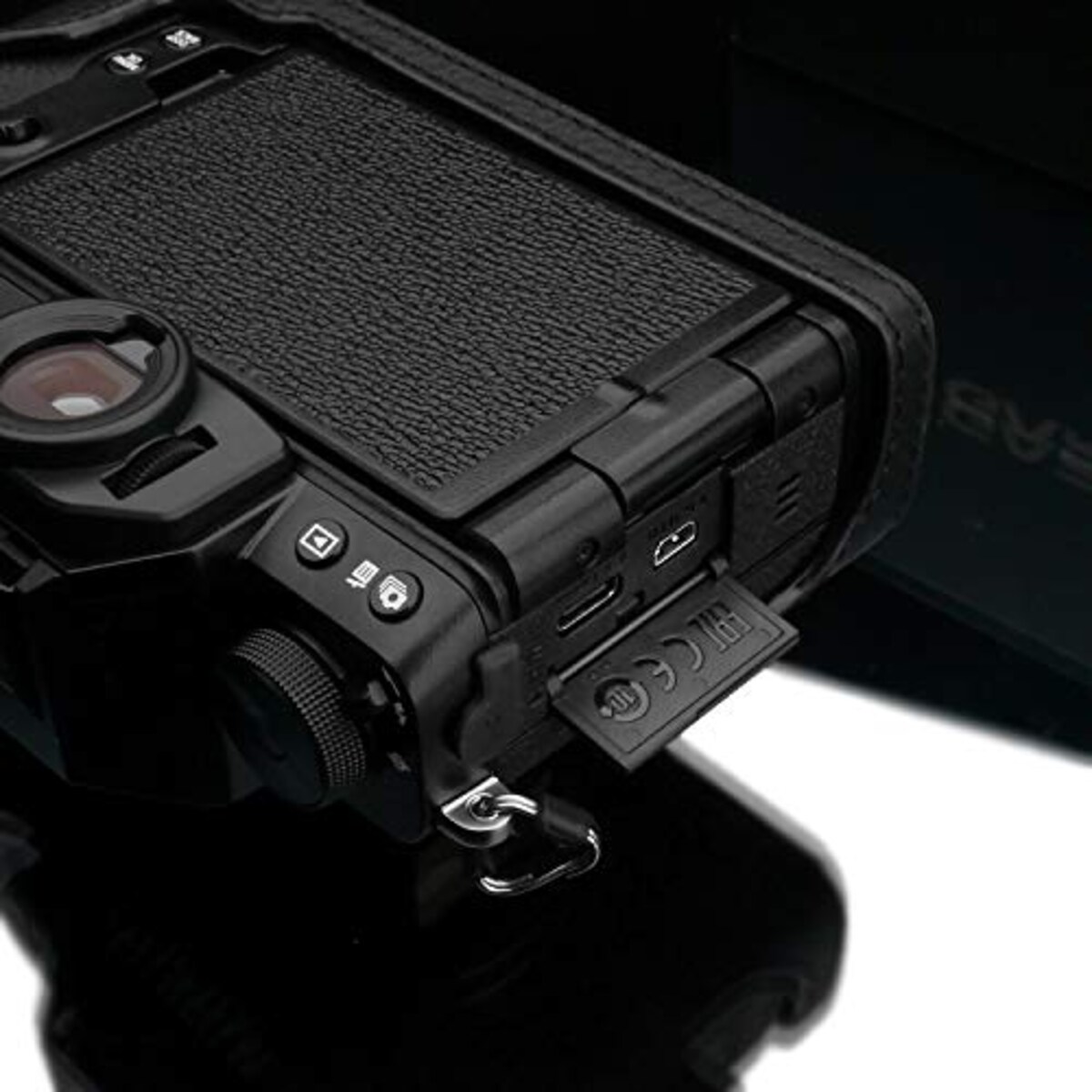  GARIZ FUJIFILM X-S10用 本革カメラケース XS-CHXS10BK ブラック画像13 