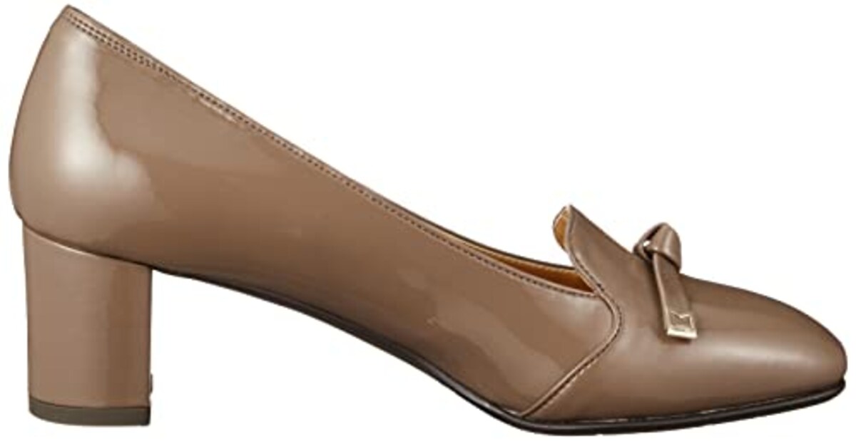  [マッキントッシュ フィロソフィー] オールウェザー対応リボンモチーフパンプス レディース 6369 オークエナメル 24.5 cm E画像6 