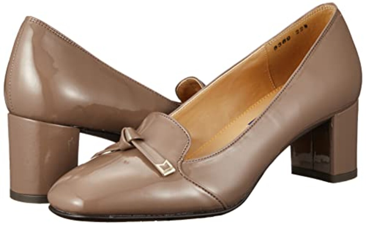  [マッキントッシュ フィロソフィー] オールウェザー対応リボンモチーフパンプス レディース 6369 オークエナメル 24.5 cm E画像7 