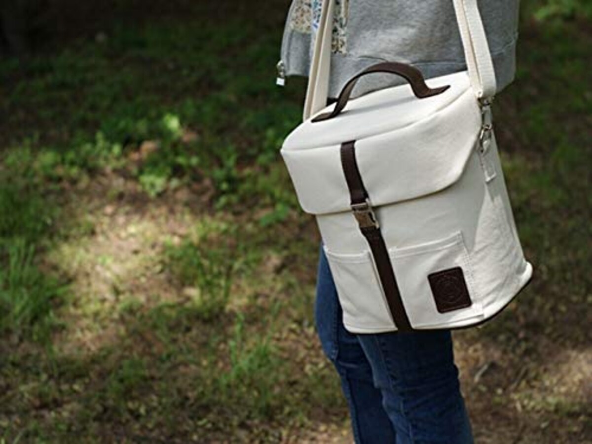  CAMEDOKO 2wayピクニックバスケット型CUBEカメラバッグ チョコ画像3 