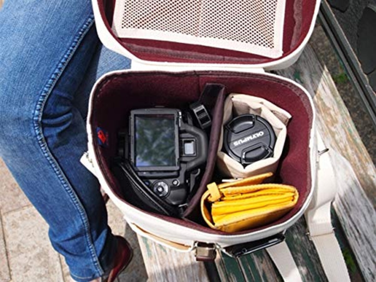  CAMEDOKO 2wayピクニックバスケット型CUBEカメラバッグ チョコ画像4 