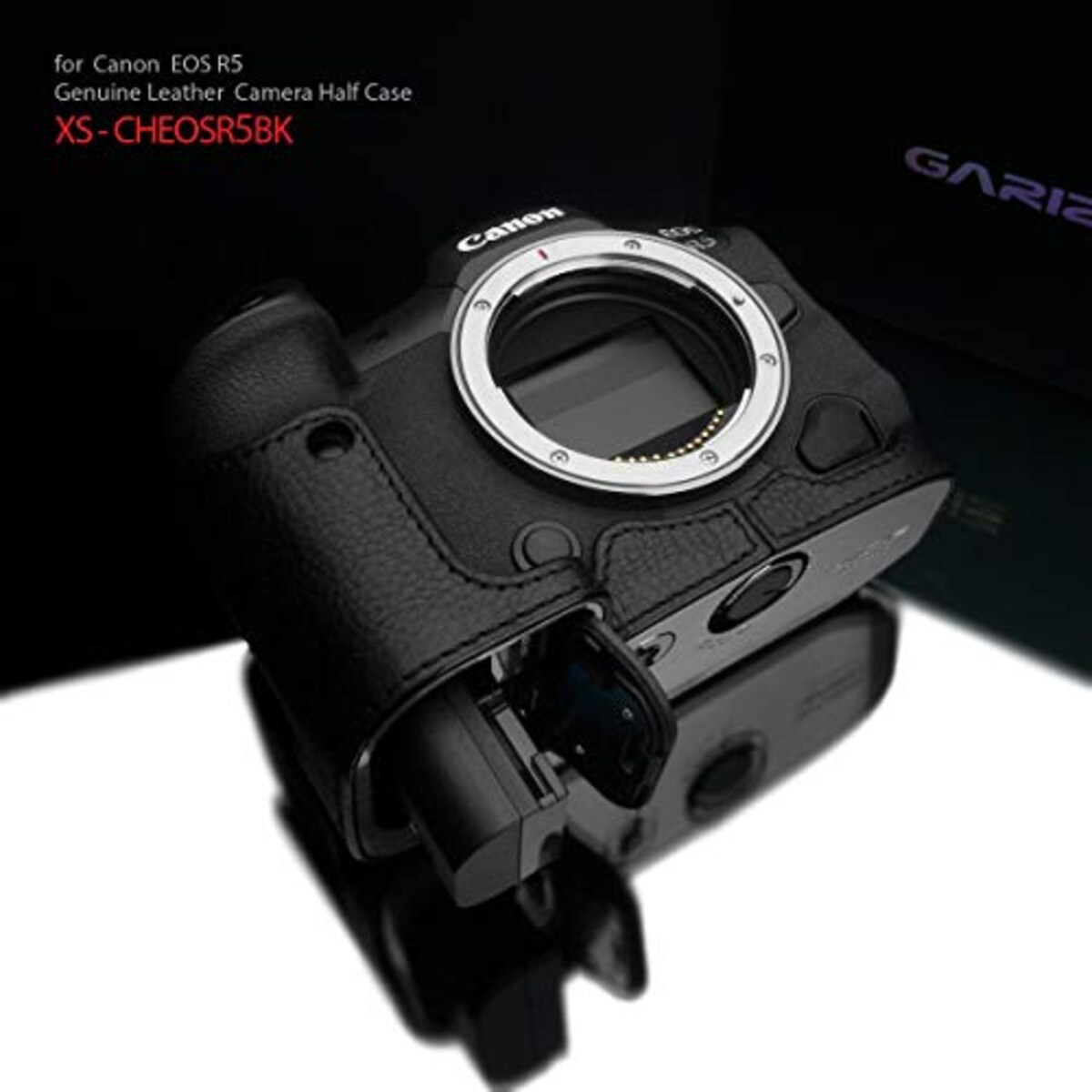  GARIZ Canon EOS R5/R6 兼用 本革カメラケース XS-CHEOSR5BK ブラック画像2 