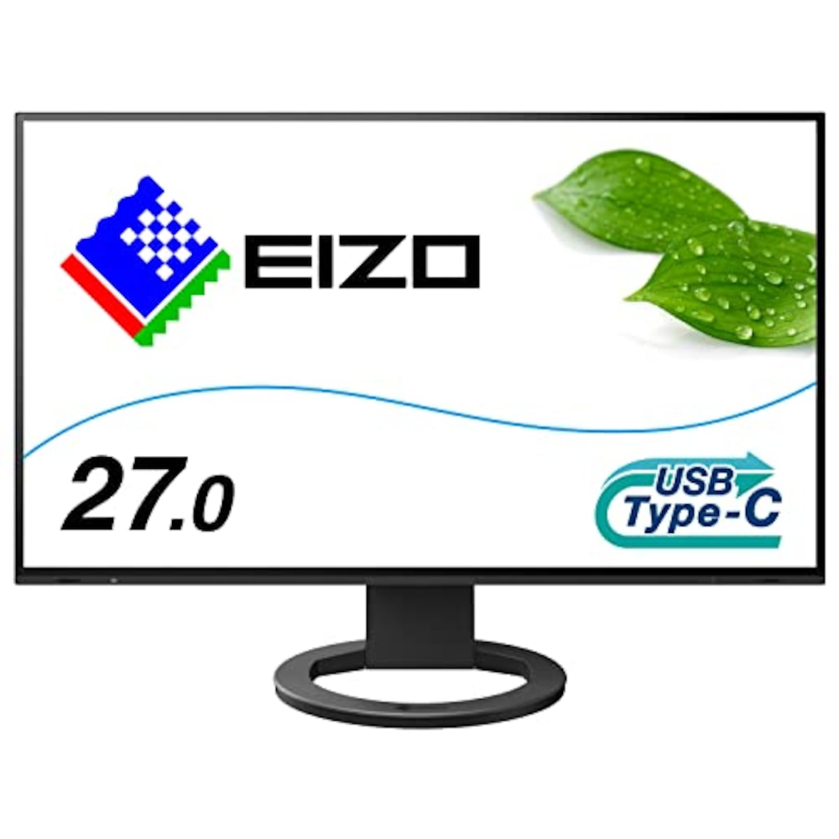 EIZO FlexScan EV2781-BK (27.0型モニター/2560×1440/USB Type-C対応/アンチグレアIPS/疲れ目軽減/ブラック)