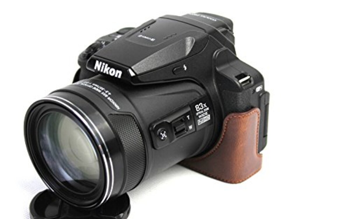  Nikon COOLPIX P900 ボトム ハーフ ボディケース 高級合皮レザー クリーニングクロス付き 172_1 (ダークブラウン)画像4 