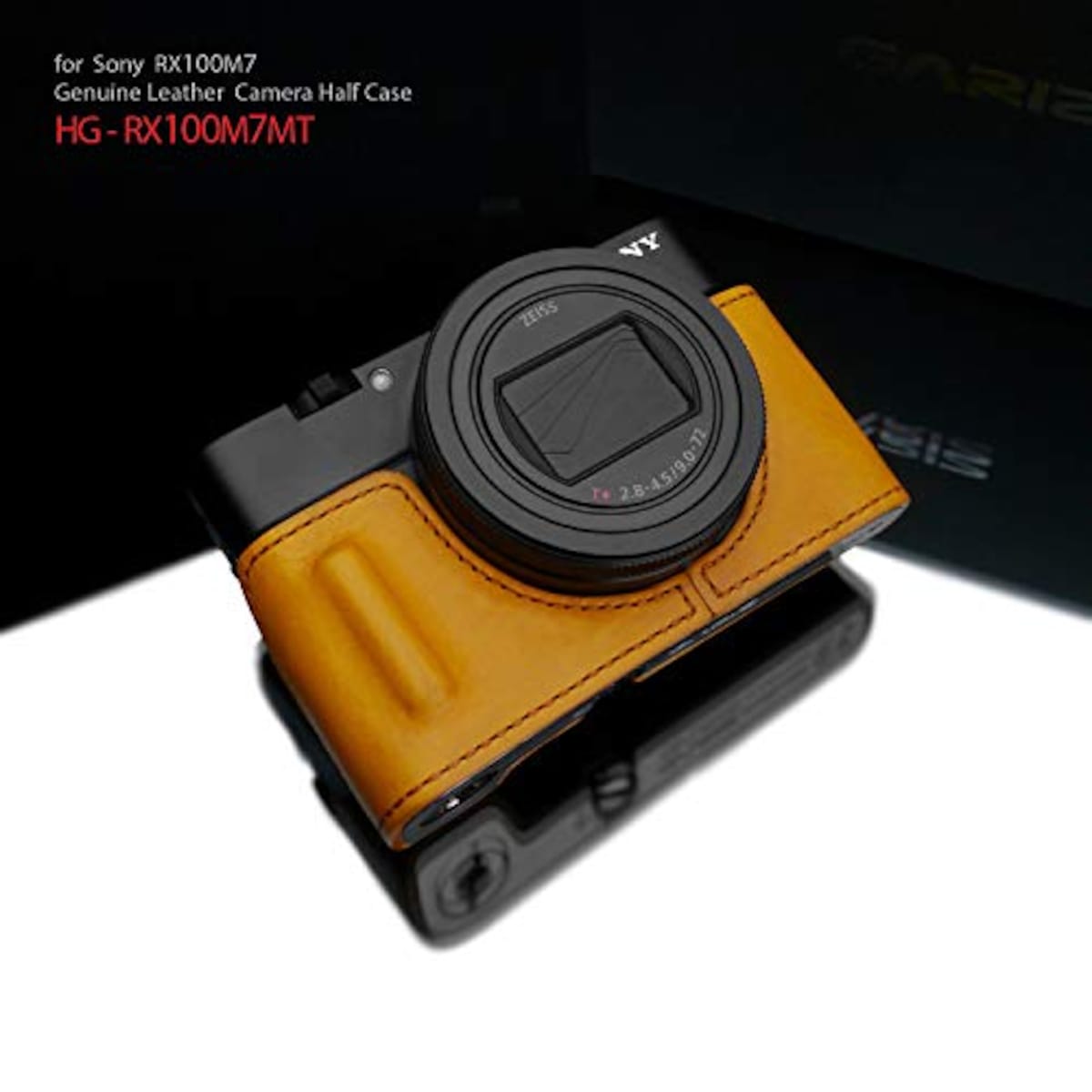  GARIZ SONY RX100 VII (DSC-RX100M7) 用 本革カメラケース HG-RX100M7MT マスタード画像2 