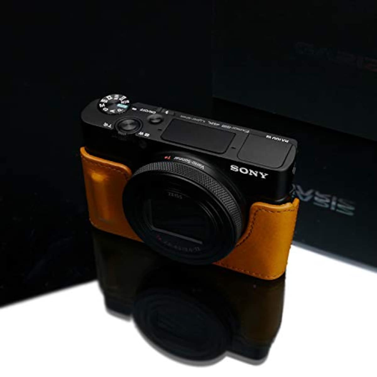  GARIZ SONY RX100 VII (DSC-RX100M7) 用 本革カメラケース HG-RX100M7MT マスタード画像5 