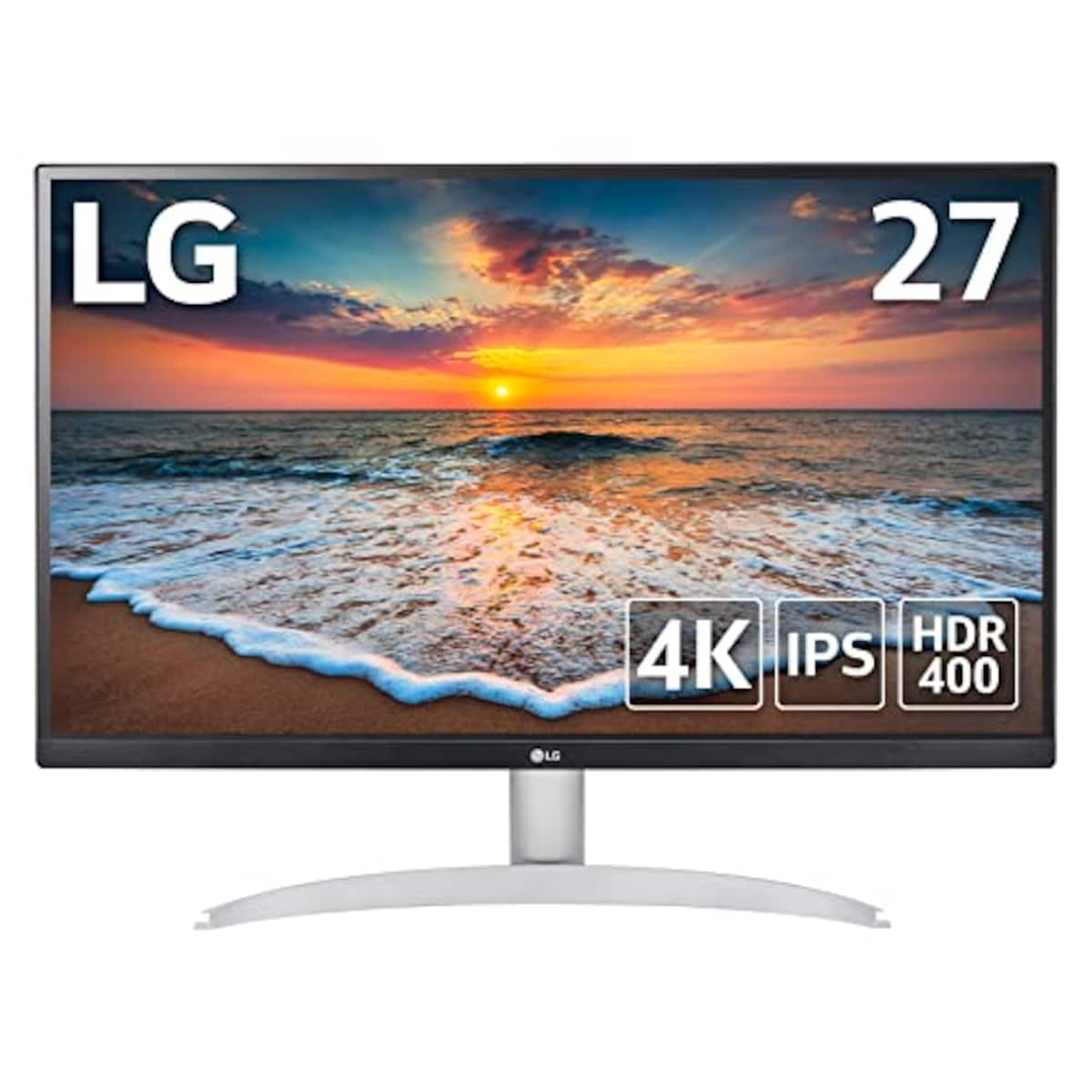 【Amazon.co.jp 限定】LG モニター ディスプレイ 27UP600-W 27インチ / 4K / IPS非光沢/DCI-P3 95% / DisplayHDR400 / FreeSync/ブルーライト低減、フリッカーセーフ機能/HDMI×2、DisplayPort