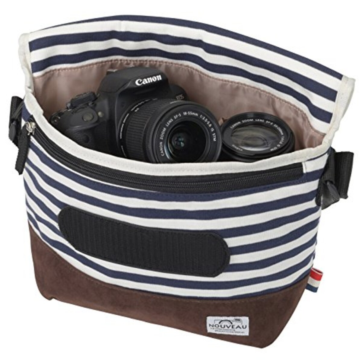 エツミ カメラバッグ ヌーボーモニカM 4.2L ボーダーネイビー VE-3525画像6 