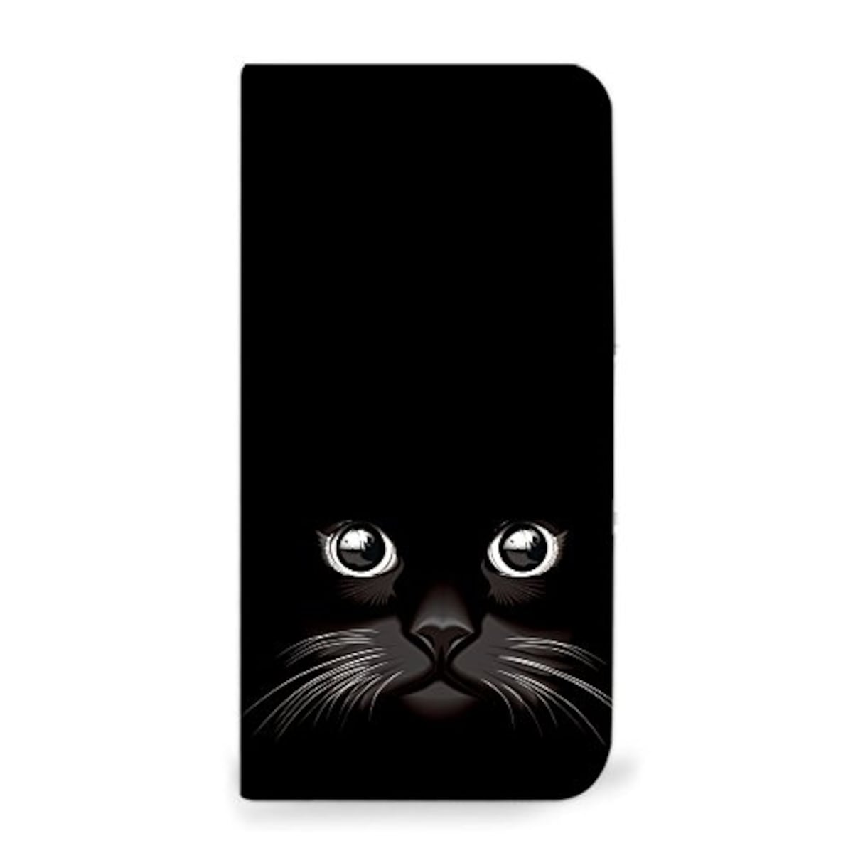 mitas ALCATELONETOUCH IDOL2S ケース 手帳型 ベルトなし ネコ ねこ 猫 2 ブラック (310) NB-0159-BK/IDOL2S