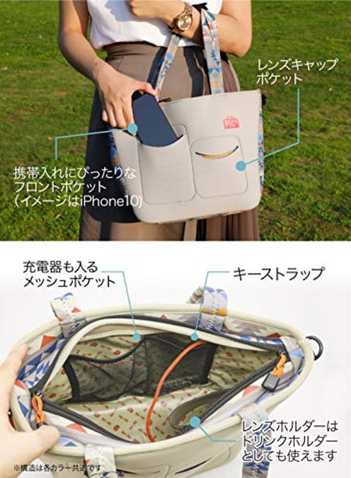  シービージャパン トート カモフラ 容量9L 保冷バッグ カメラバッグ PIC画像5 