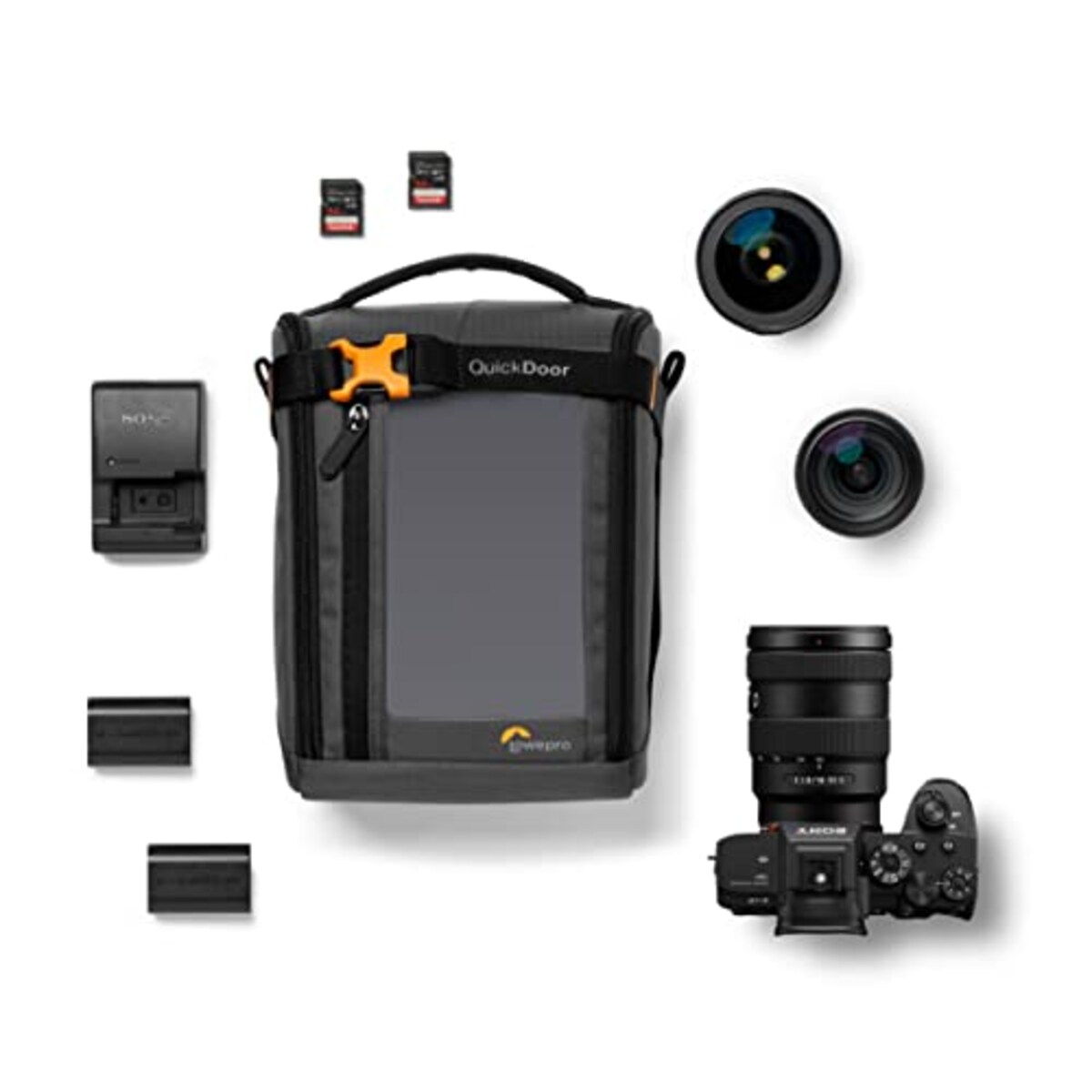  ロープロ(Lowepro) インナーカメラバッグ ギアアップ クリエーターボックス L II GRL サステナブル素材 標準ズームレンズ付ミラーレスカメラ 交換レンズ2本収納 2段階開閉 3,7L LP37348-GRL画像14 