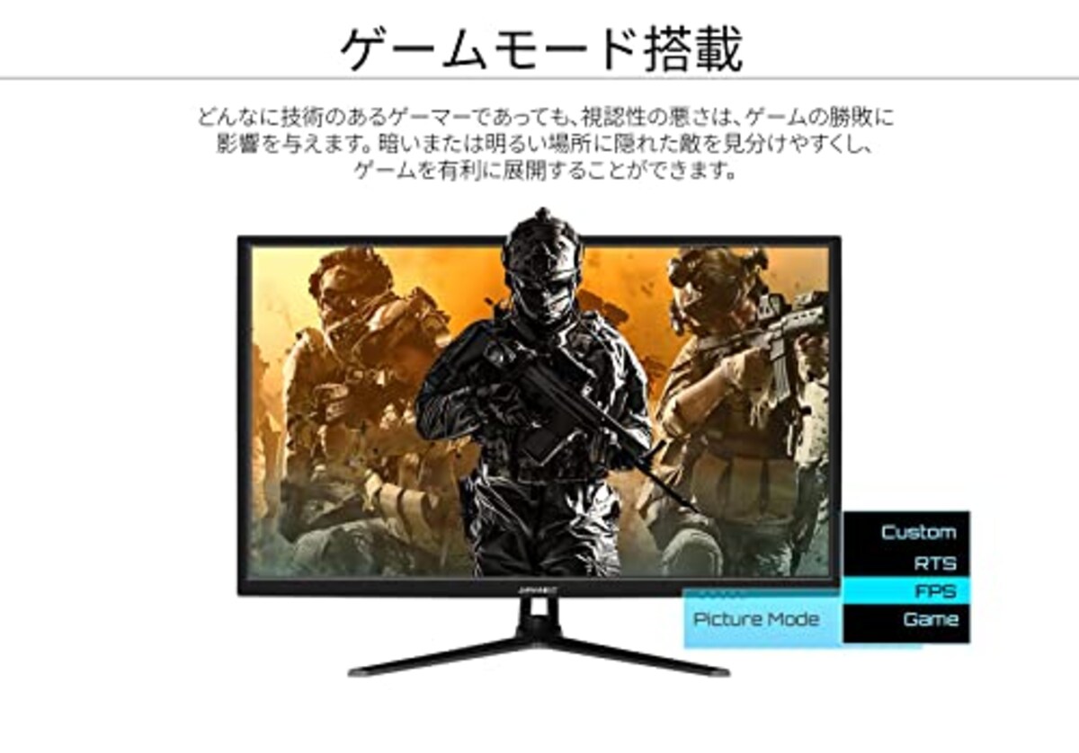  JAPANNEXT VAパネル搭載32インチ液晶モニター WQHD解像度 USB-C給電対応 JN-V320WQHD-C65W HDMI DP USB-C(65W給電) PIP/PBP機能搭載 sRGB 100%画像8 