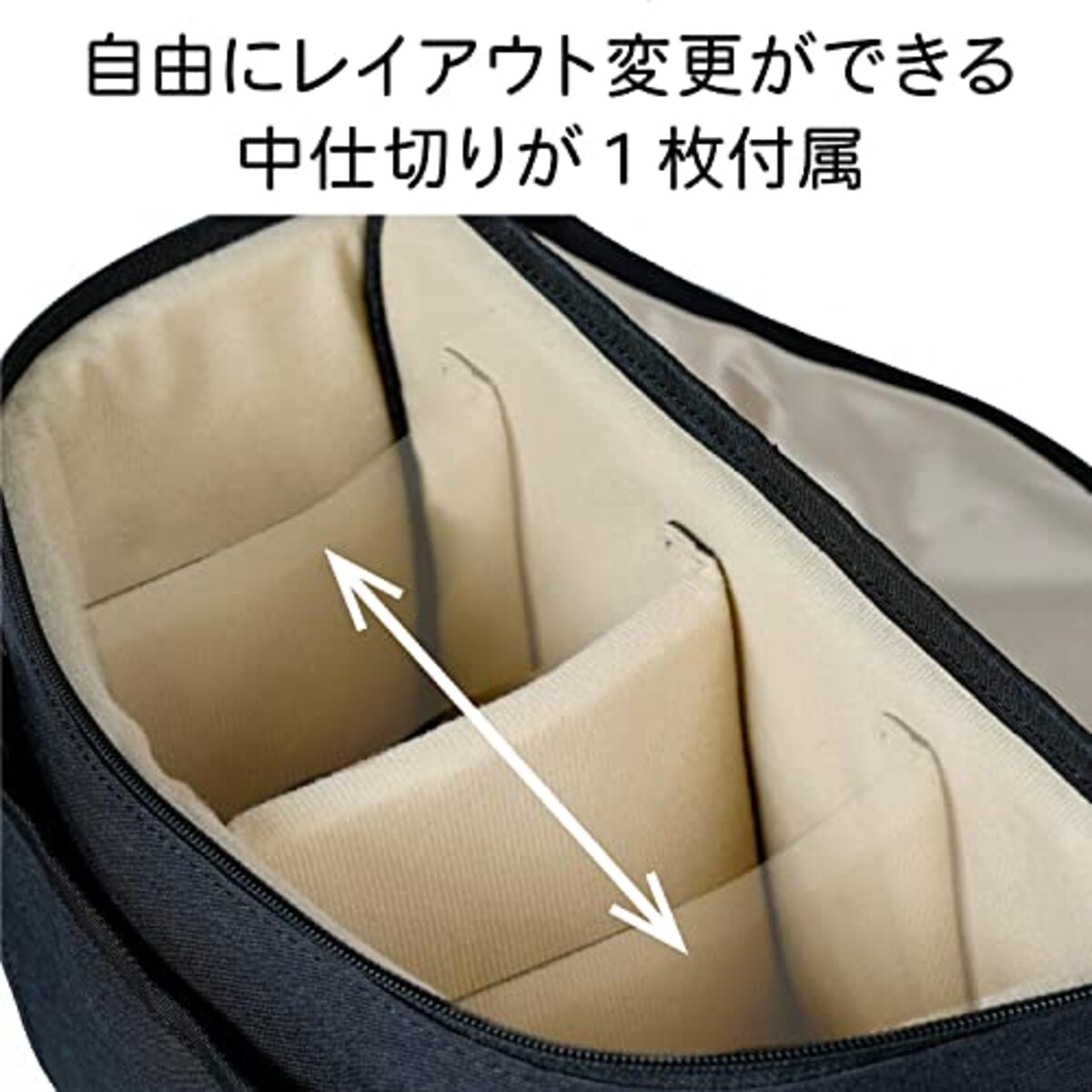  Kenko カメラバッグ Luce ショルダーバッグ L シンプルデザイン 最大容量4L ミラーレスカメラ＋レンズ＋交換レンズ収納 DGY AOS-LU1SH L画像5 