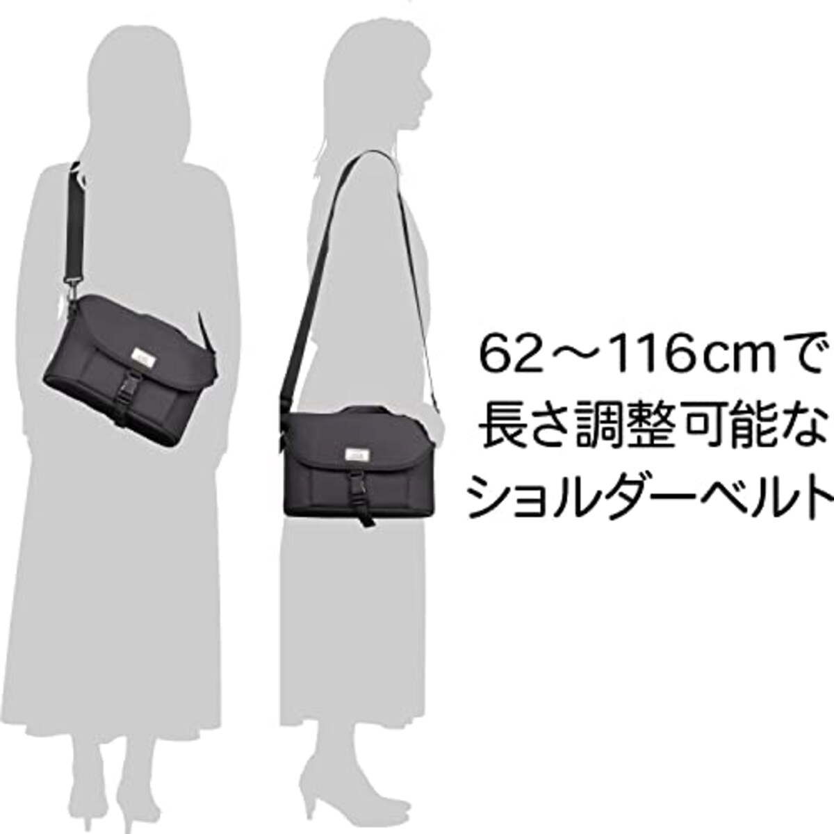  Kenko カメラバッグ Luce ショルダーバッグ L シンプルデザイン 最大容量4L ミラーレスカメラ＋レンズ＋交換レンズ収納 DGY AOS-LU1SH L画像6 