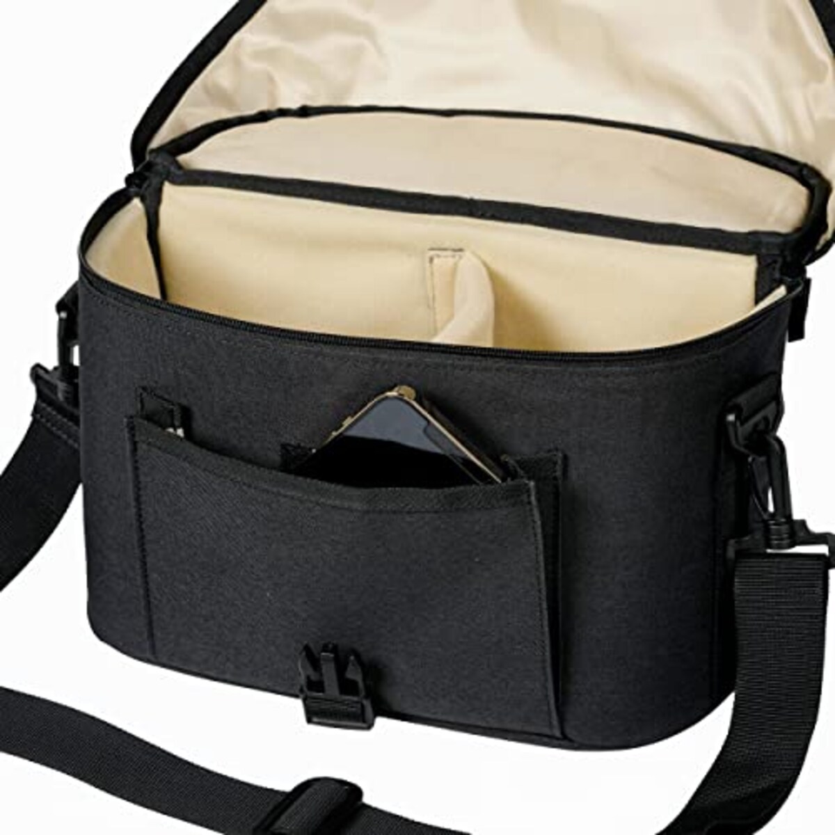  Kenko カメラバッグ Luce ショルダーバッグ L シンプルデザイン 最大容量4L ミラーレスカメラ＋レンズ＋交換レンズ収納 DGY AOS-LU1SH L画像9 