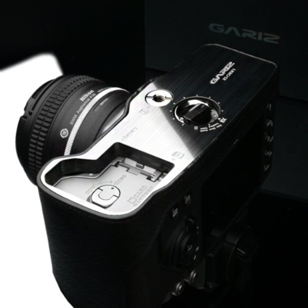  GARIZ Nikon Df用 本革カメラケース Gun Shot Ring付 XS-CHDFBK ブラック画像7 