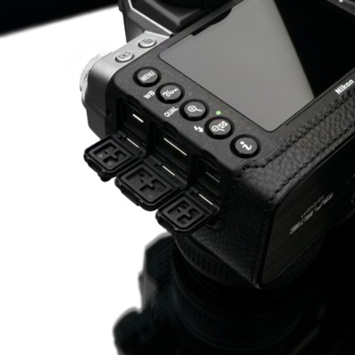  GARIZ Nikon Df用 本革カメラケース Gun Shot Ring付 XS-CHDFBK ブラック画像9 