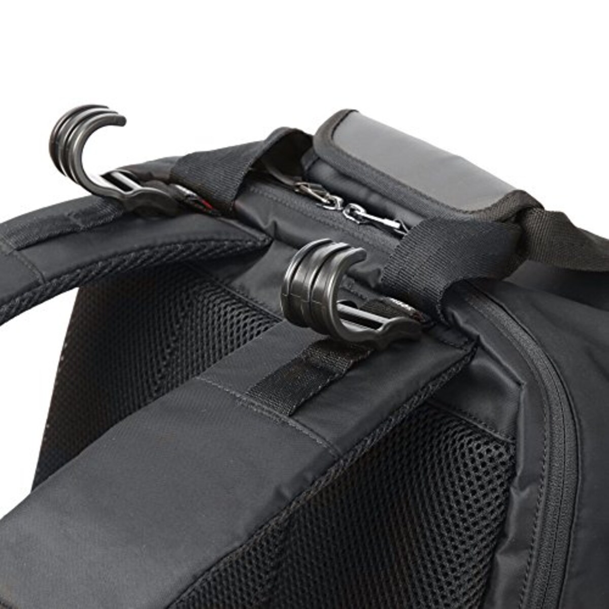  【セット買い】HAKUBA カメラリュック プラスシェル ブロス バックパックM 13.5L 水に強い生地 軽量タイプ ブラック SP-BS-BPMBK & HAKUBA 首の負担がZEROフック KH-STH画像2 