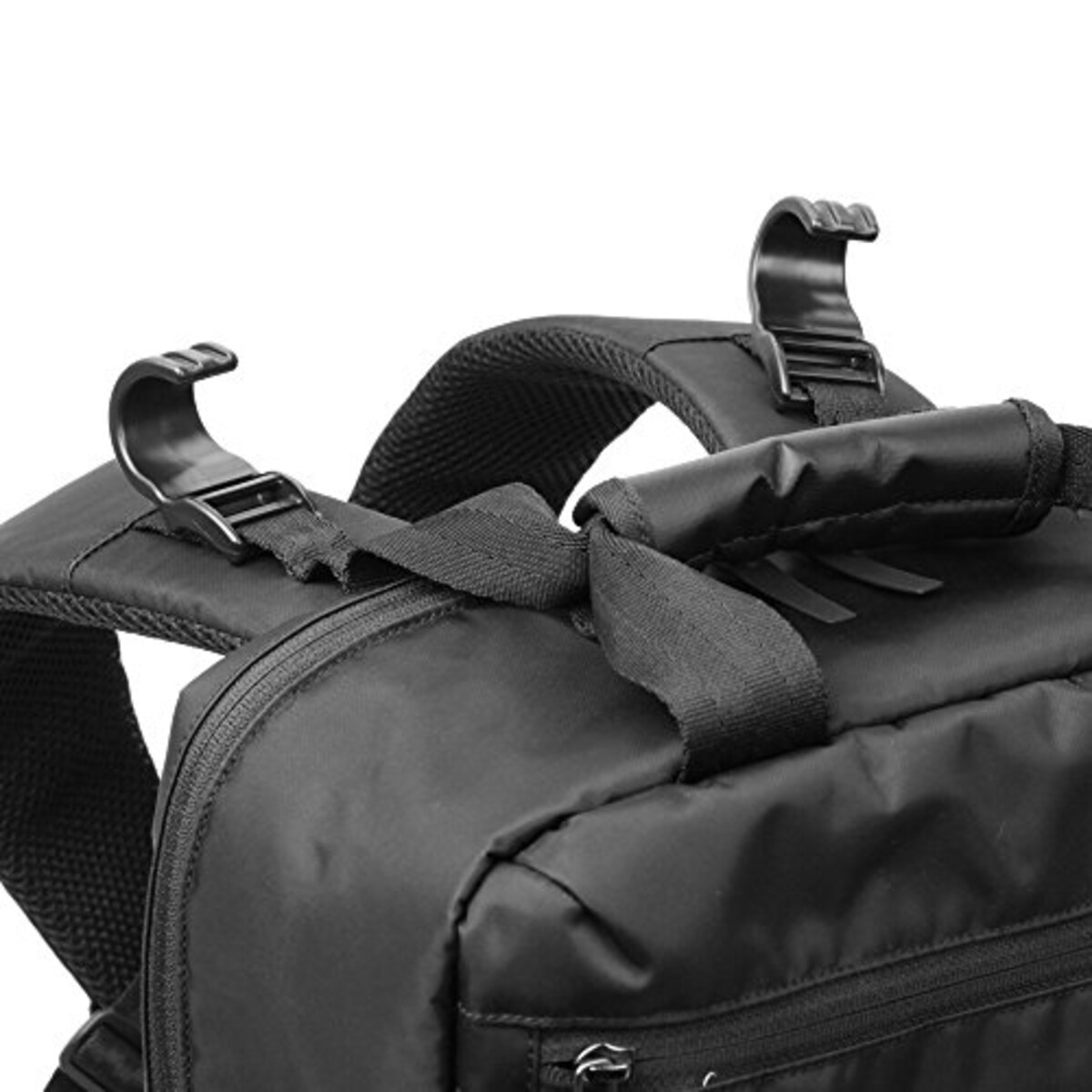  【セット買い】HAKUBA カメラリュック プラスシェル ブロス バックパックM 13.5L 水に強い生地 軽量タイプ ブラック SP-BS-BPMBK & HAKUBA 首の負担がZEROフック KH-STH画像3 