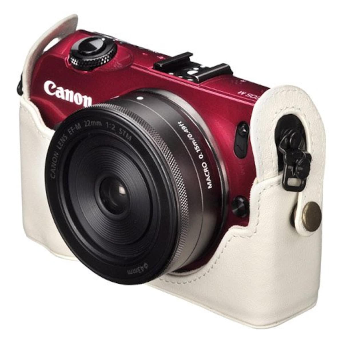 HAKUBA 本革 ボディ ケース EOS M ホワイト DBC-EMWT