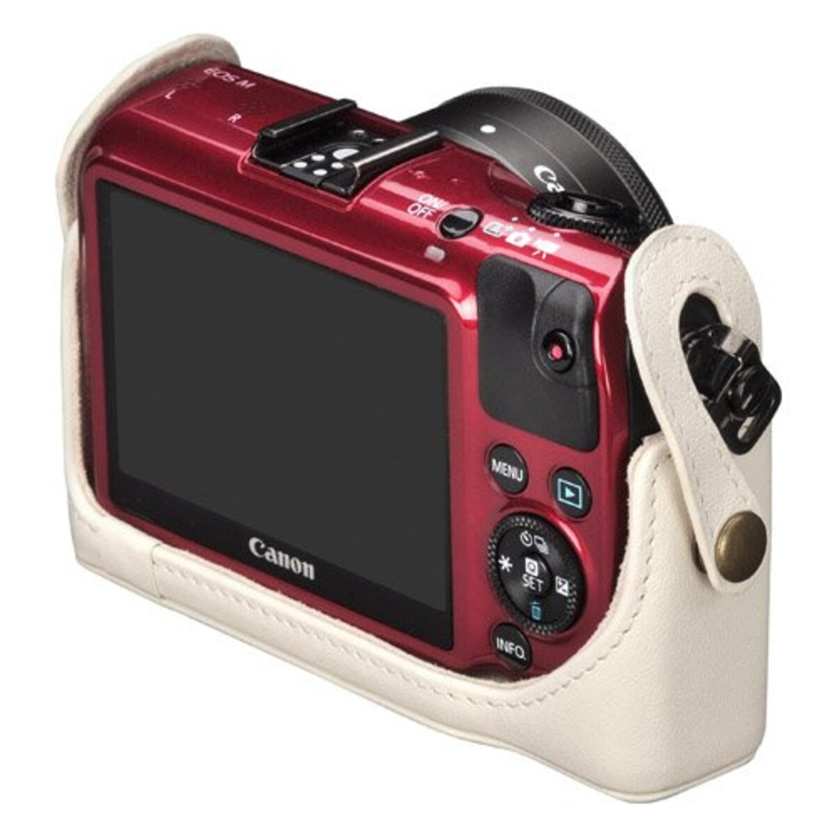  HAKUBA 本革 ボディ ケース EOS M ホワイト DBC-EMWT画像2 