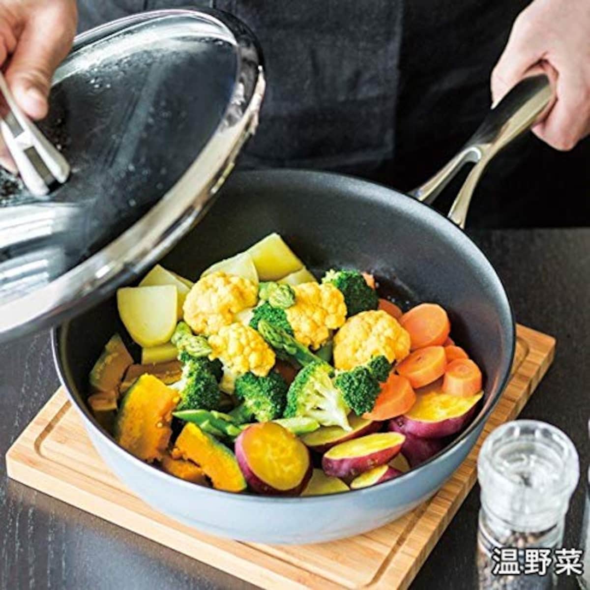  アサヒ軽金属 日本製 フライパン オールライト 22cm[レシピ付き] ダイヤモンドグレー IH対応 ガス対応画像8 