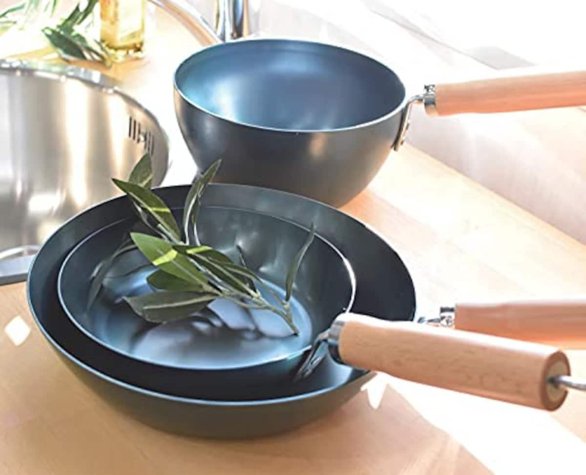  逸品社 フライパン 26cm 三百十日商店 鉄フライパン IH対応 10887 ブラック画像4 