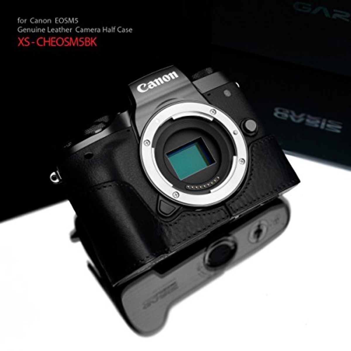  GARIZ Canon EOS M5用 本革カメラケース XS-CHEOSM5BK ブラック画像2 