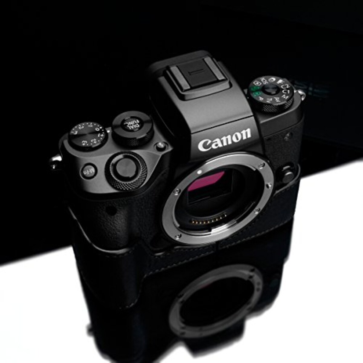  GARIZ Canon EOS M5用 本革カメラケース XS-CHEOSM5BK ブラック画像3 