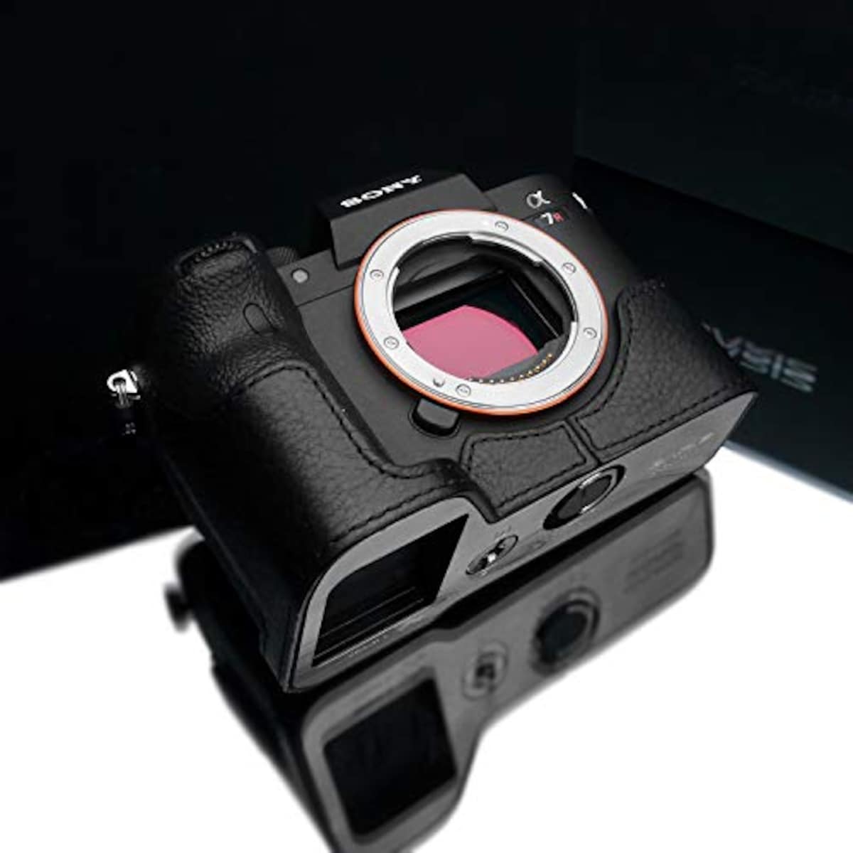  GARIZ SONY α7R IV 用 本革カメラケース XS-CHA7RM4BK ブラック画像6 