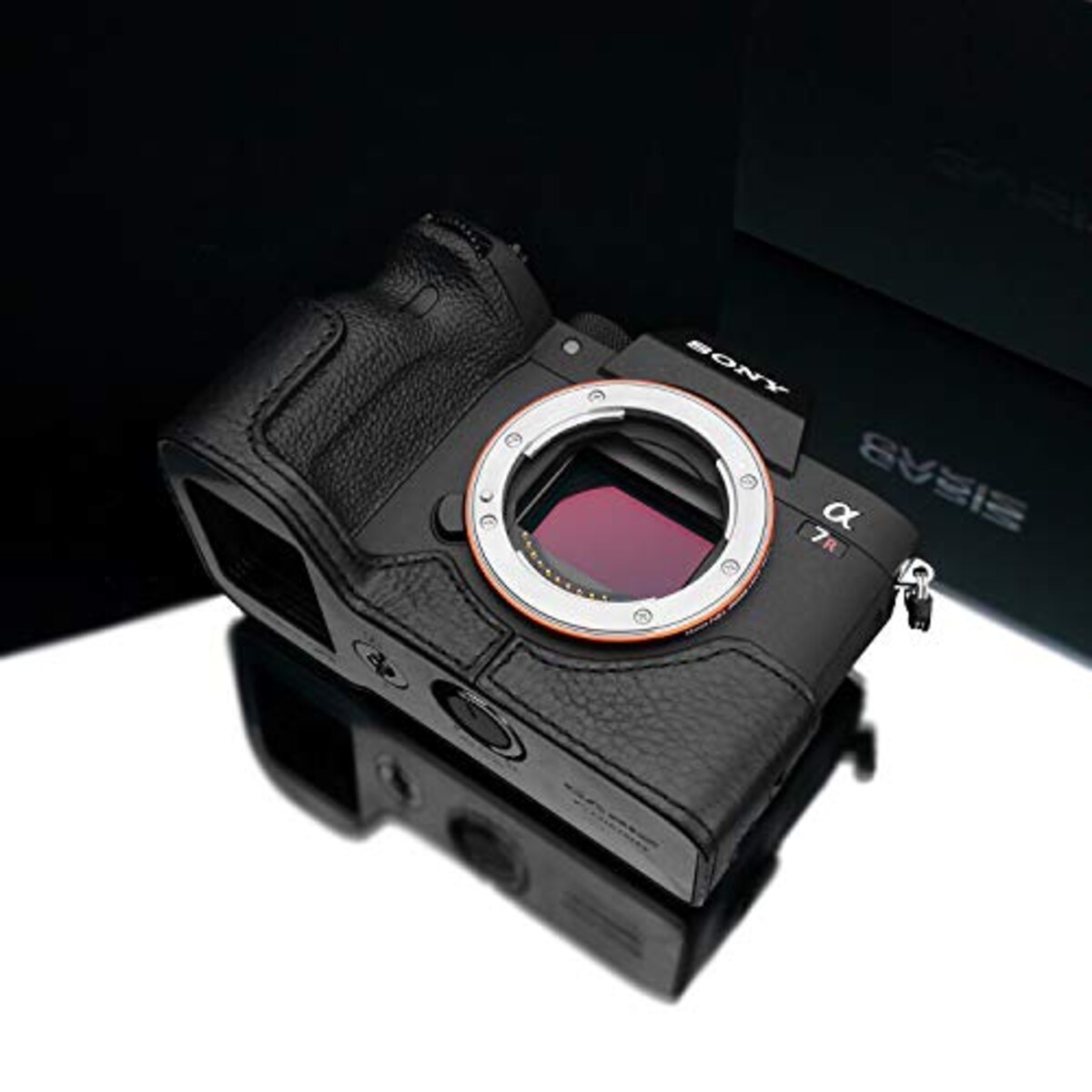  GARIZ SONY α7R IV 用 本革カメラケース XS-CHA7RM4BK ブラック画像7 