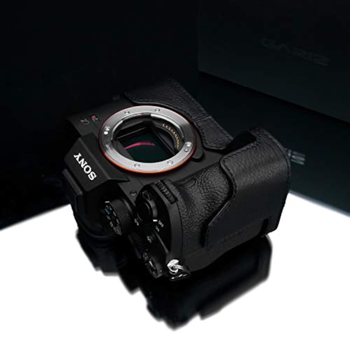  GARIZ SONY α7R IV 用 本革カメラケース XS-CHA7RM4BK ブラック画像10 