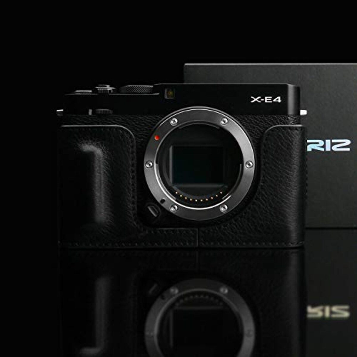  GARIZ FUJIFILM X-E4用 本革カメラケース HG-XE4BK ブラック画像3 