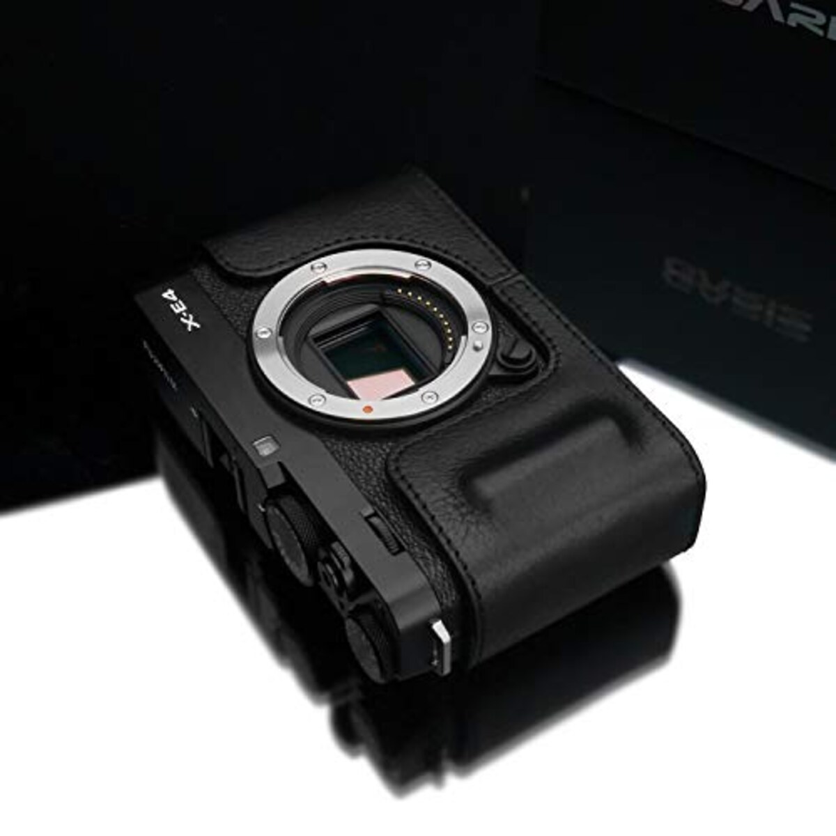  GARIZ FUJIFILM X-E4用 本革カメラケース HG-XE4BK ブラック画像9 