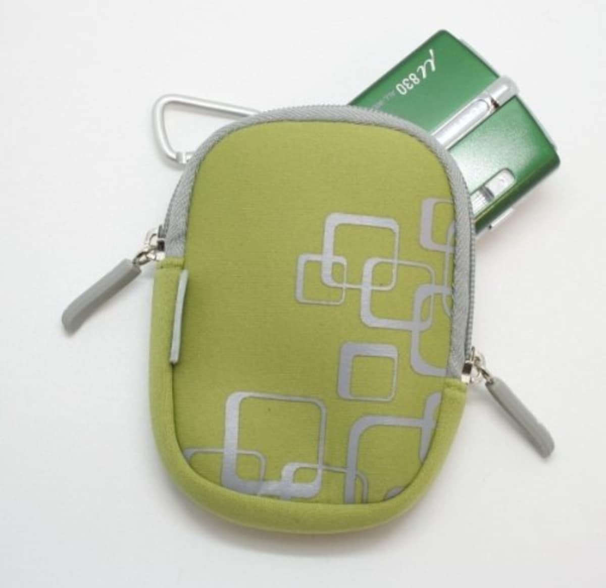  ideastyle コンパクトカメラ用スタイリッシュポーチ ジオメトリー グリーン V-24605画像2 
