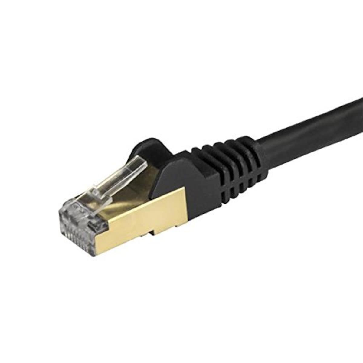  StarTech.com カテゴリ6A対応LANケーブル(3m/ブラック) Cat6A STP(シールドツイストペア)ケーブル ツメ折れ防止カバー付き 6ASPAT3MBK画像3 