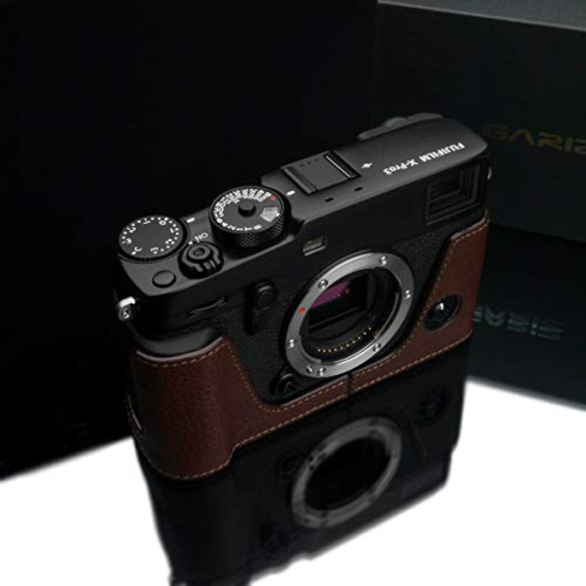  GARIZ FUJIFILM X-Pro3用 本革カメラケース XS-CHXP3BR ブラウン画像4 