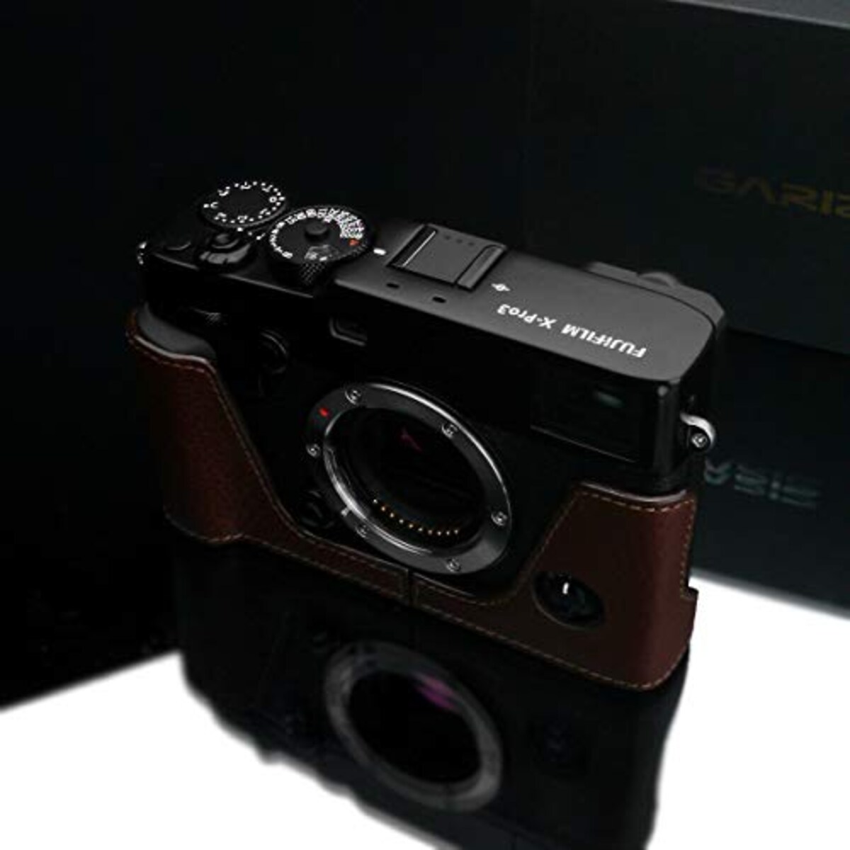  GARIZ FUJIFILM X-Pro3用 本革カメラケース XS-CHXP3BR ブラウン画像5 
